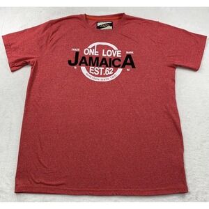 Lifestyles Vintage Goods T-Shirt Men's 2XL Red "One‎ Love Jamaica"